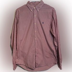 Polo Ralph Lauren Button Up. Red / White button up / Medium size / custom fit